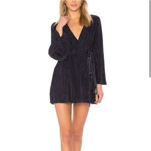 L’Academie Florence Wrap Dress in Navy size small